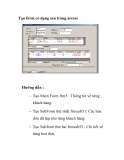 Tạo form có dạng sau trong access 