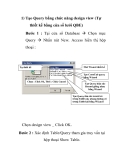  Tạo Query bằng chức năng design view (Tự thiết kế bằng cửa sổ lưới QBE)