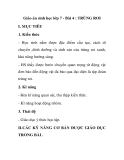 Giáo án sinh học lớp 7 - Bài 4 : TRÙNG ROI