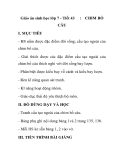 Giáo án sinh học lớp 7 - Tiết 43 CHIM BỒ CÂU  