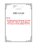 Tiểu luận: Hệ thống quản lý chất lượng  theo tiêu chuẩn ISO - 9000 và việc áp dụng nó vào trong các doanh nghiệp Việt Nam