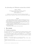 Báo cáo toán học: " An interesting new Mahonian permutation statistic"