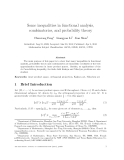 Báo cáo toán học: "Some inequalities in functional analysis, combinatorics, and probability theory"