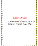 Tiểu luận tư tưởng Hồ Chí Minh: Tư tưởng Hồ Chí Minh về cách mạng giải phóng dân tộc