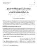 Báo cáo khoa học: "Choosing simplified mixed models for simulations when data have a complex hierarchical organization. An example with some basic properties in Sessile oak wood (Quercus petraea Liebl.)"