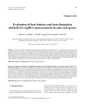 Báo cáo khoa học: Evaluation of heat balance and heat dissipation methods for sapflow measurements in pine and spruce