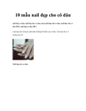 10 mẫu nail đẹp cho cô dâu