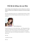Chế độ ăn kiêng của sao Hàn