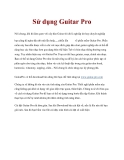 Sử dụng Guitar Pro
