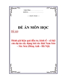 ĐỀ ÁN MÔN HỌC  : Đánh giá hiệu quả đầu tư, kinh tế - xã hội của dự án xây dựng bải rác thải Nam Sơn – Sóc Sơn (Đông Anh - Hà Nội)