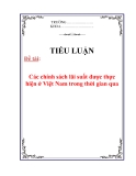 Tiểu luận : Các chính sách lãi suất được thực hiện ở Việt Nam trong thời gian qua
