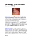 Phẫu thuật điều trị trào ngược dạ dày thực quản (GERD) 