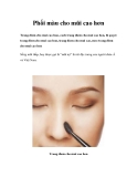 Phối màu cho mũi cao hơn