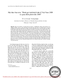 Hội thảo bàn tròn: “Đánh giá tình hình kinh tế Việt Nam 2008 và quan điểm phát triển 2009”