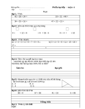 BÀI TẬP  TOÁN LỚP 2 -  TUẦN  4