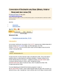 Conversion of Decimal to any Base