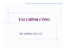 Bài giảng Tài chính công - Tài chính tiền tệ