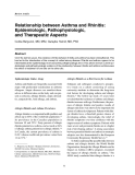 Báo cáo y học: "Relationship between Asthma and Rhinitis: Epidemiologic, Pathophysiologic, and Therapeutic Aspects"
