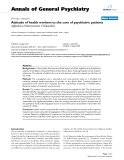 Báo cáo y học: " Attitude of health workers to the care of psychiatric patients"