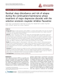 Báo cáo y học: "Residual sleep disturbance and risk of relapse during the continuation/maintenance phase treatment of major depressive disorder with the selective serotonin reuptake inhibitor fluoxetine"