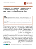 báo cáo khoa học: "Primary retroperitoneal mucinous cystadenoma of borderline malignancy in a male patient. Case report and review of the literature"