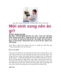 Sau sinh chị em không nên ăn quá nhiều