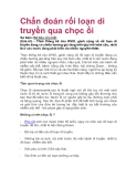Chẩn đoán rối loạn di truyền qua chọc ối 