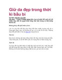 Giữ da đẹp trong thời kì bầu bí 