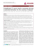 Báo cáo y học: "Complement C3 serum levels in anorexia nervosa: a potential biomarker for the severity of disease"