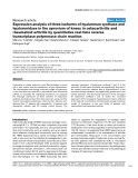 Báo cáo y học: "Expression analysis of three isoforms of hyaluronan synthase and hyaluronidase in the synovium of knees in osteoarthritis and rheumatoid arthritis by quantitative real-time reverse transcriptase polymerase chain reaction"