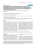 Báo cáo y học: "Infliximab therapy in rheumatoid arthritis and ankylosing spondylitis-induced specific antinuclear and antiphospholipid autoantibodies without autoimmune clinical manifestations: a two-year prospective study"