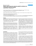Báo cáo y học: "Heavy metal exposure reverses genetic resistance to Chlamydia-induced arthritis"