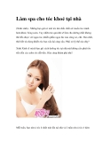 Làm spa cho tóc khoẻ tại nhà