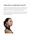 Những kiểu tóc sẽ thịnh hành trong 2012