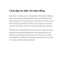 Làm đẹp da mặt vào mùa đông