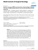 Báo cáo khoa học: "Superior vena cava (SVC) reconstruction using autologous tissue in two cases of differentiated thyroid carcinoma presenting with SVC syndrome"