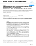 Báo cáo khoa học: "Predictive factors for breast cancer in patients diagnosed atypical ductal hyperplasia at core needle biopsy"