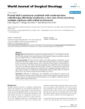 Báo cáo khoa học: "Frontal skull craniotomy combined with moderate-dose radiotherapy effectively ameliorate a rare case of non-secretory, multiple myeloma with orbital involvement"