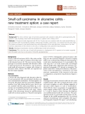 Báo cáo khoa học: "Small cell carcinoma in ulcerative colitis - new treatment option: a case report"