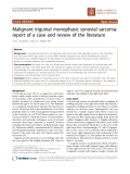 Báo cáo khoa học: "Malignant inguinal monophasic synovial sarcoma: report of a case and review of the literature"