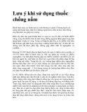 Lưu ý khi sử dụng thuốc chống nấm 