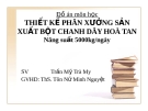 Đồ án môn học: THIẾT KẾ PHÂN XƯỞNG SẢN XUẤT BỘT CHANH DÂY HOÀ TAN