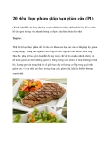20 siêu thực phẩm để giúp bạn giảm cân (P1)
