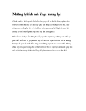 Những lợi ích mà Yoga mang lại