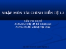 Nhập môn tài chính tiền tệ - Chương 1