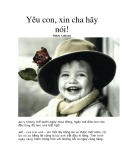 Yêu con, xin cha hãy nói! 