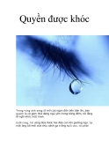Quyền được khóc 