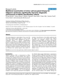 Báo cáo y học: "Multilevel examination of minor salivary gland biopsy for Sjögren's syndrome significantly improves diagnostic performance of AECG classification criteria"