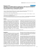 Báo cáo y học: "Inhibition of antithrombin by hyaluronic acid may be involved in the pathogenesis of rheumatoid arthritis"