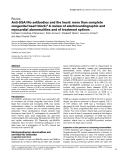 Báo cáo y học: "Anti-SSA/Ro antibodies and the heart: more than complete congenital heart block? A review of electrocardiographic and myocardial abnormalities and of treatment options"